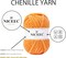 Chenille Yarn Blanket Yarn Light Worsted Weight Yarn for Knitting Fancy Yarn for Crochet Weaving DIY Craft Total Length 200m (218yds, 100g)_Orange